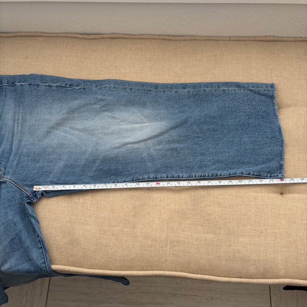 MOTHER Denim Maven Ankle Fray Raw Hem in For Sure Light Wash - Size 33 - Picture 12 of 13